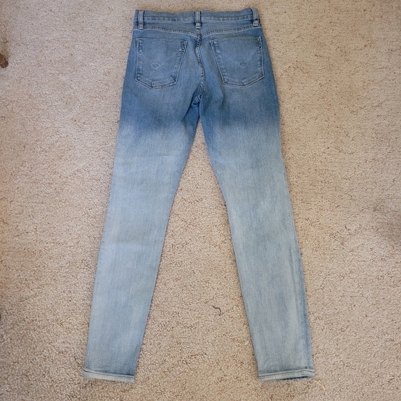 Hudson Barbara Dipped White High-waist Super WH407DDA Skinny Jeans - Picture 5 of 6